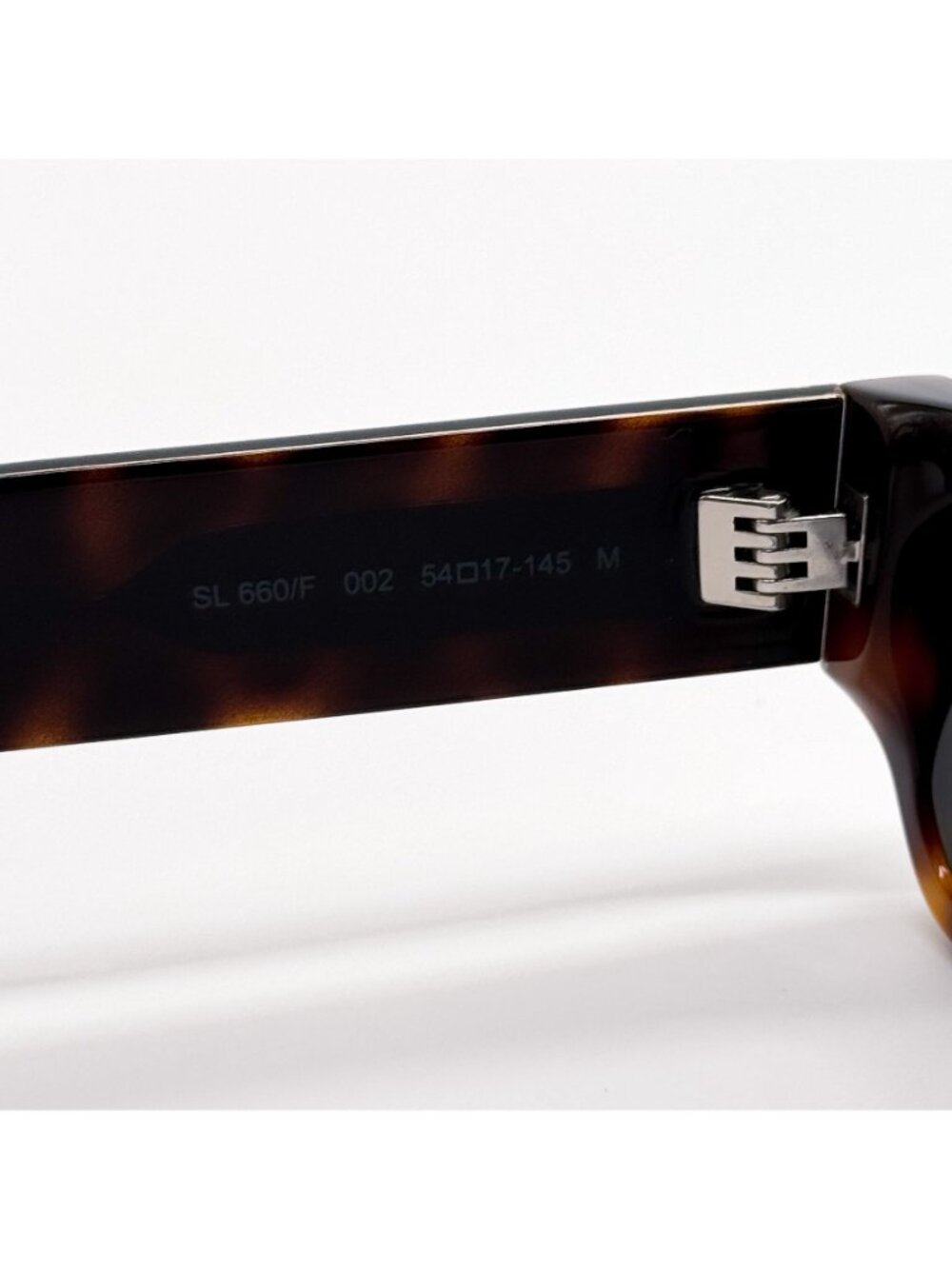 NEW SAINT LAURENT SUNGLASSES SL660F 002 UNISEX SQUARE HAVANA/GRAY EYEWEAR SL660 - Picture 7 of 8